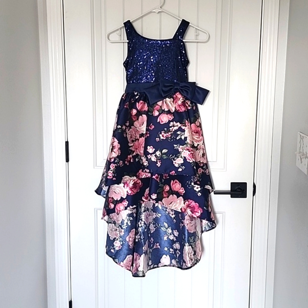 BONNIE JEAN floral high low dress